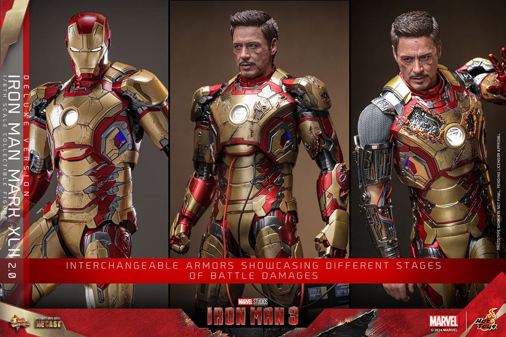 Iron Man 3 Movie Masterpiece Diecast Actionfigur 1/6 Iron Man Mark XLII (2.0) Deluxe 32 cm - Preorder - ETA: 25.11.2025