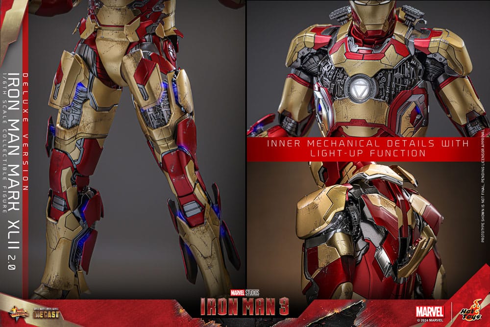 Iron Man 3 Movie Masterpiece Diecast Actionfigur 1/6 Iron Man Mark XLII (2.0) Deluxe 32 cm - Preorder - ETA: 25.11.2025