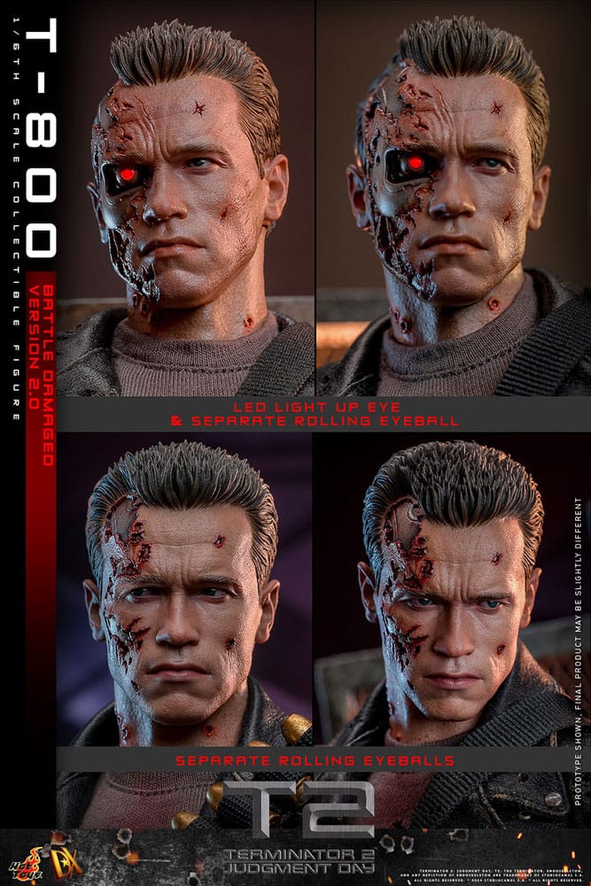 Terminator 2 Movie Masterpiece Actionfigur 1/6 T-800 Battle Damaged Version 2.0 32 cm - Preorder - ETA: 25.12.2025