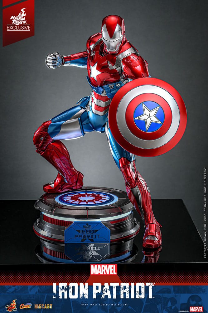Marvel Comic Diecast Masterpiece Actionfigur 1/6 Iron Patriot Hot Toys Exclusive 32 cm - Versand: 5-7 Tage nach Bestellung