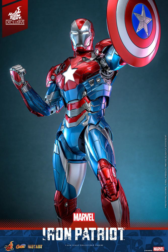 Marvel Comic Diecast Masterpiece Actionfigur 1/6 Iron Patriot Hot Toys Exclusive 32 cm - Versand: 5-7 Tage nach Bestellung