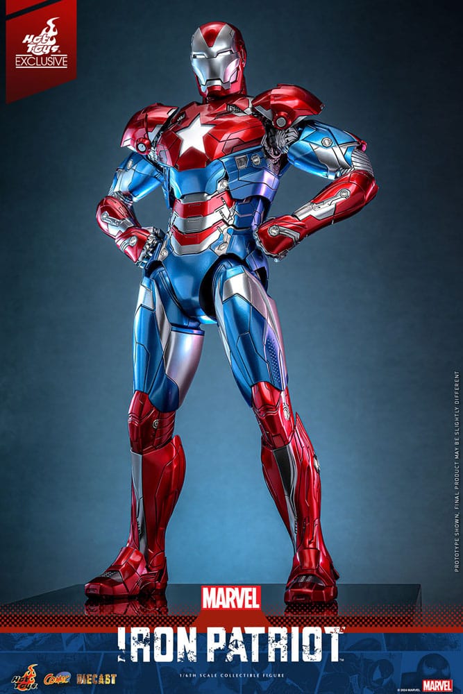 Marvel Comic Diecast Masterpiece Actionfigur 1/6 Iron Patriot Hot Toys Exclusive 32 cm - Versand: 5-7 Tage nach Bestellung