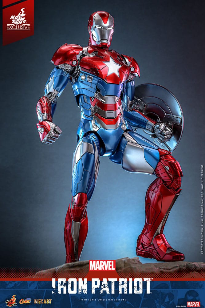 Marvel Comic Diecast Masterpiece Actionfigur 1/6 Iron Patriot Hot Toys Exclusive 32 cm - Versand: 5-7 Tage nach Bestellung
