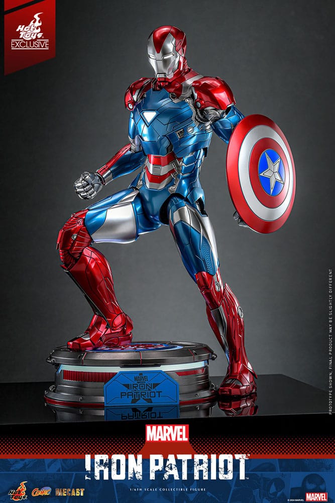 Marvel Comic Diecast Masterpiece Actionfigur 1/6 Iron Patriot Hot Toys Exclusive 32 cm - Versand: 5-7 Tage nach Bestellung