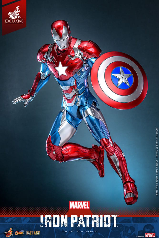 Marvel Comic Diecast Masterpiece Actionfigur 1/6 Iron Patriot Hot Toys Exclusive 32 cm - Versand: 5-7 Tage nach Bestellung
