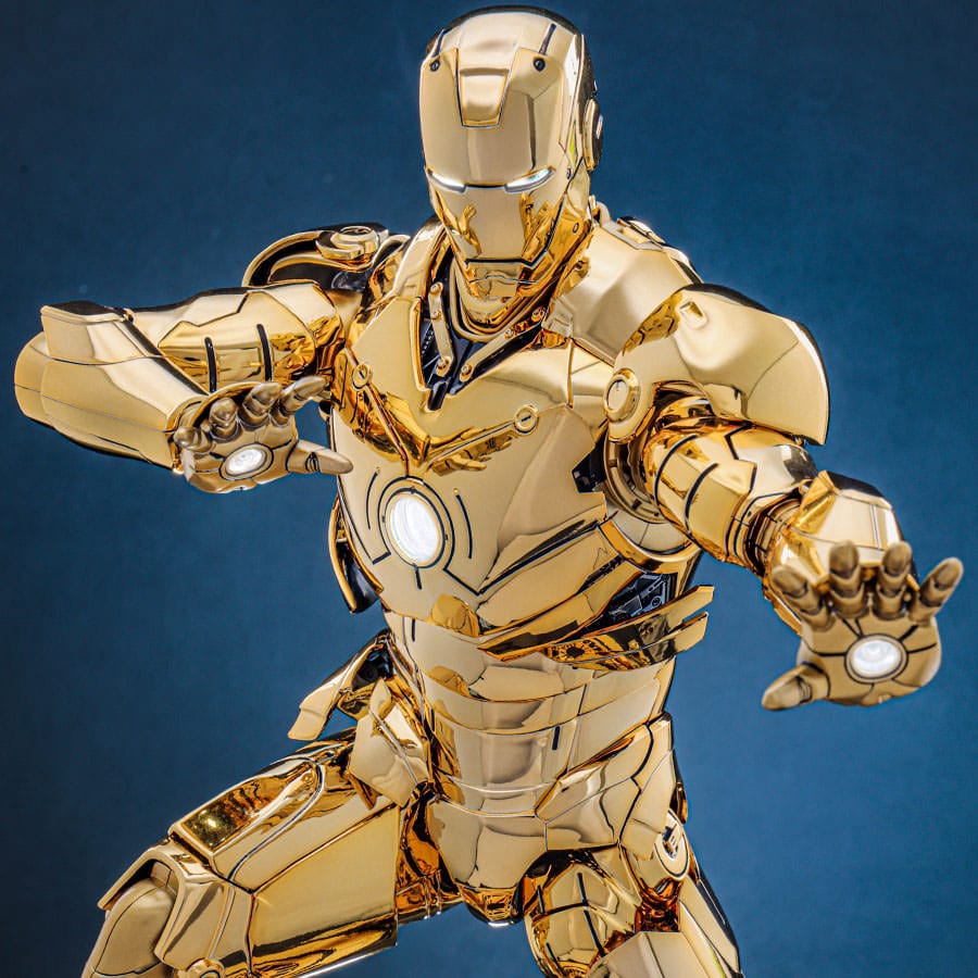 Iron Man Movie Masterpiece Diecast Actionfigur 1/6 Iron Man Mark III (Gold Color Version) Hot Toys Exclusive 33 cm - Versand: 5-7 Tage nach Bestellung