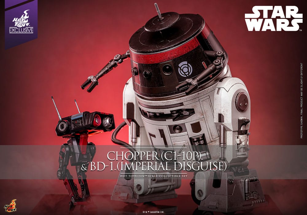 Star Wars Actionfigur Set 1/6 Chopper (C1-10P&trade;) & BD-1&trade; (Imperial Disguise) 18 cm & 8 cm - Versand: 5-7 Tage nach Bestellung