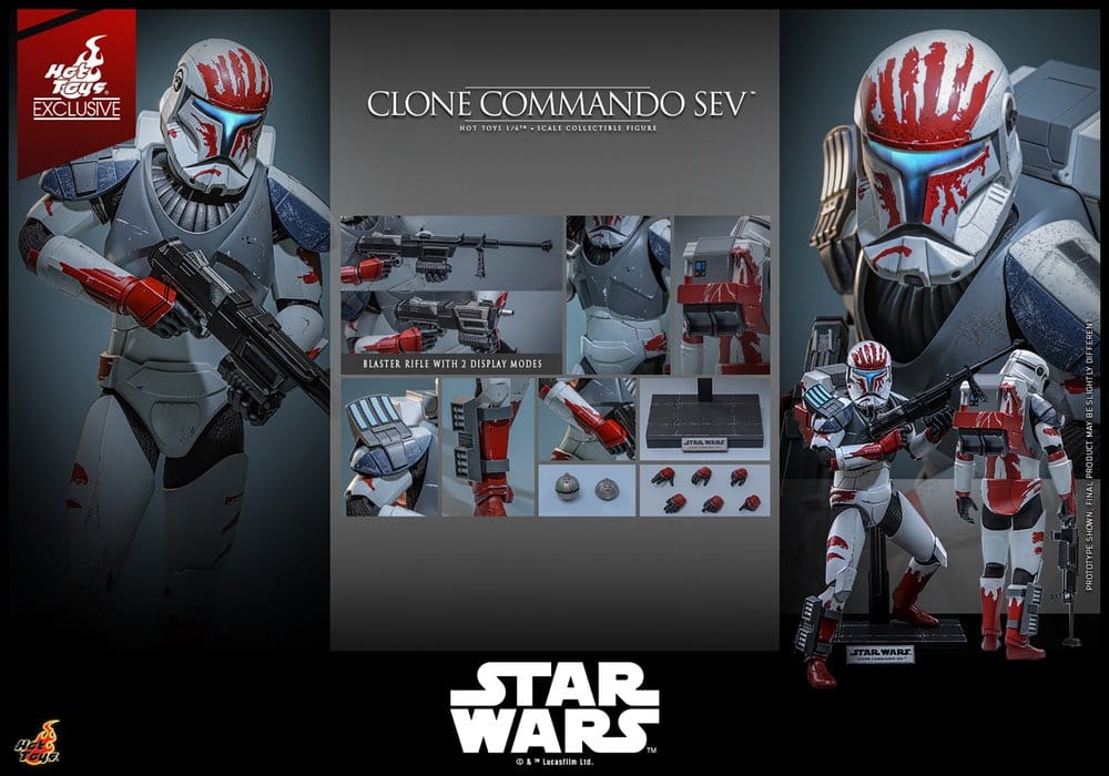 Star Wars: The Clone Wars Television Masterpiece Actionfigur 1/6 Clone Commando Sev (Hot Toys Exclusive) 30 cm - Preorder - ETA: 19.02.2027