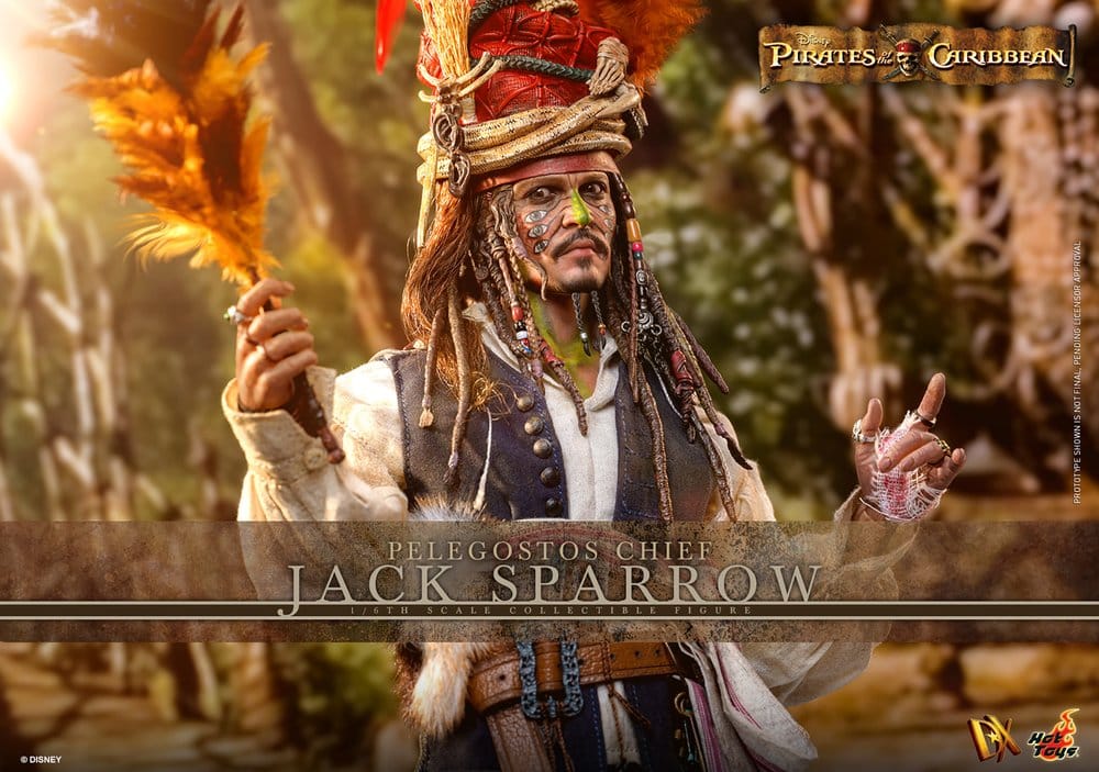 Pirates of the Caribbean - Fluch der Karibik 2 DX Actionfigur 1/6 Pelegostos Chief Jack Sparrow 30 cm  - Preorder - ETA: 28.12.2026