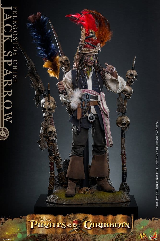 Pirates of the Caribbean - Fluch der Karibik 2 DX Actionfigur 1/6 Pelegostos Chief Jack Sparrow 30 cm  - Preorder - ETA: 28.12.2026
