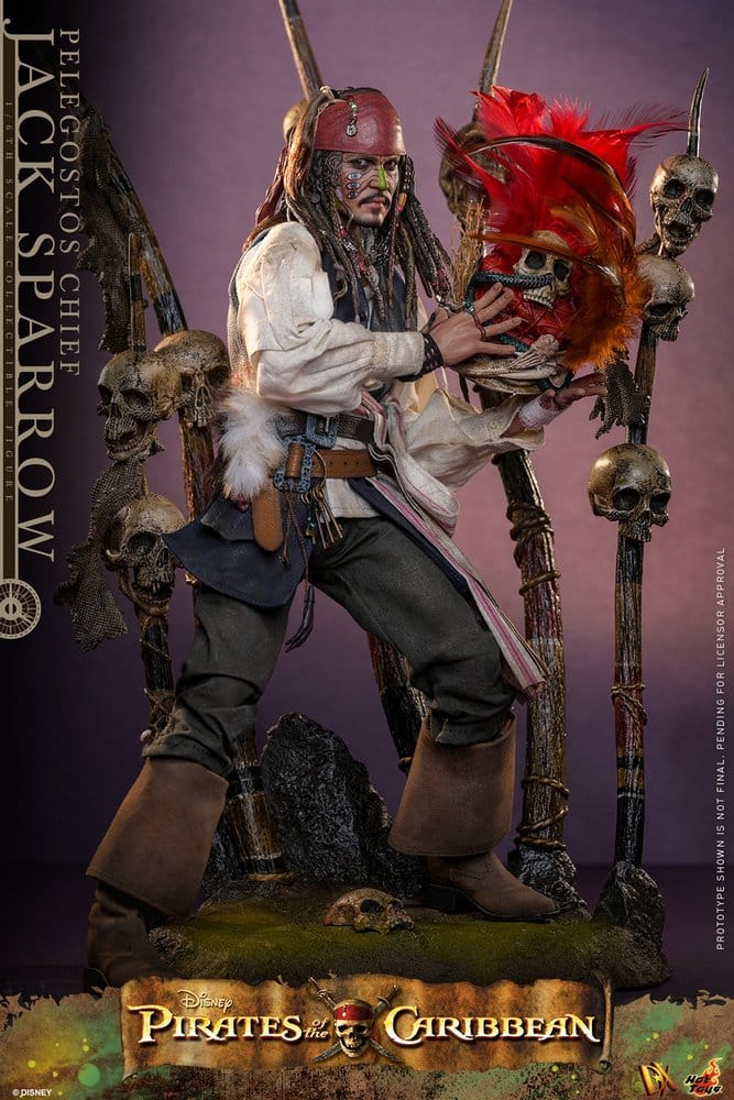 Pirates of the Caribbean - Fluch der Karibik 2 DX Actionfigur 1/6 Pelegostos Chief Jack Sparrow 30 cm  - Preorder - ETA: 28.12.2026