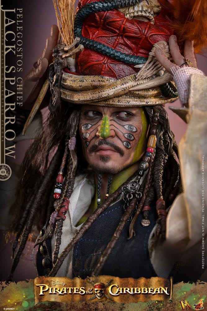 Pirates of the Caribbean - Fluch der Karibik 2 DX Actionfigur 1/6 Pelegostos Chief Jack Sparrow 30 cm  - Preorder - ETA: 28.12.2026