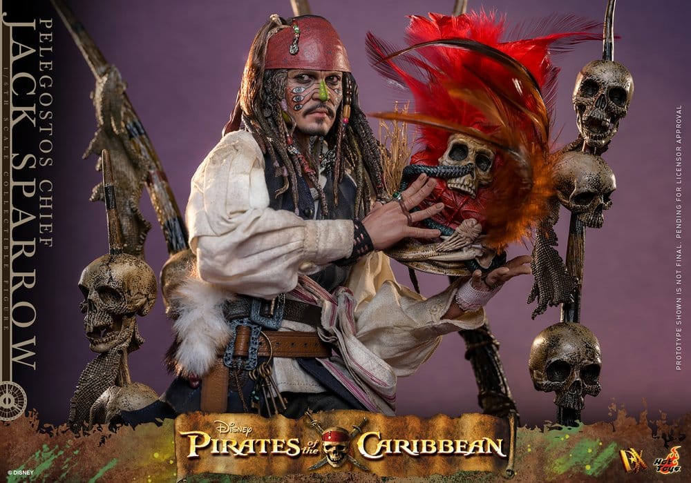 Pirates of the Caribbean - Fluch der Karibik 2 DX Actionfigur 1/6 Pelegostos Chief Jack Sparrow 30 cm  - Preorder - ETA: 28.12.2026