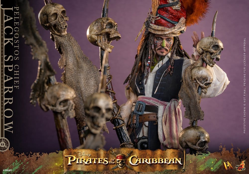 Pirates of the Caribbean - Fluch der Karibik 2 DX Actionfigur 1/6 Pelegostos Chief Jack Sparrow 30 cm  - Preorder - ETA: 28.12.2026