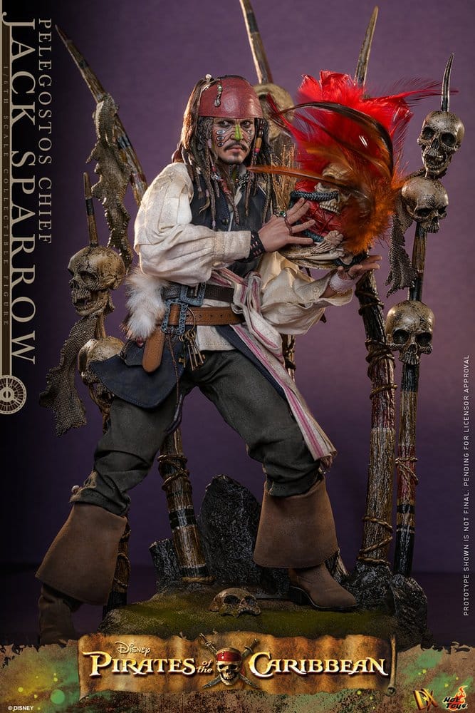 Pirates of the Caribbean - Fluch der Karibik 2 DX Actionfigur 1/6 Pelegostos Chief Jack Sparrow 30 cm  - Preorder - ETA: 28.12.2026