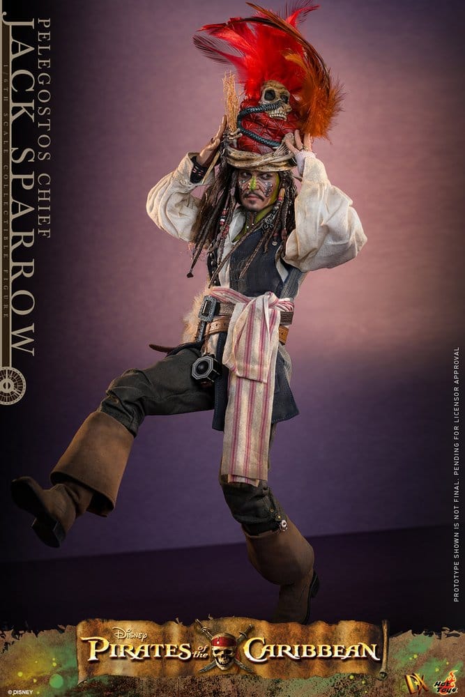 Pirates of the Caribbean - Fluch der Karibik 2 DX Actionfigur 1/6 Pelegostos Chief Jack Sparrow 30 cm  - Preorder - ETA: 28.12.2026