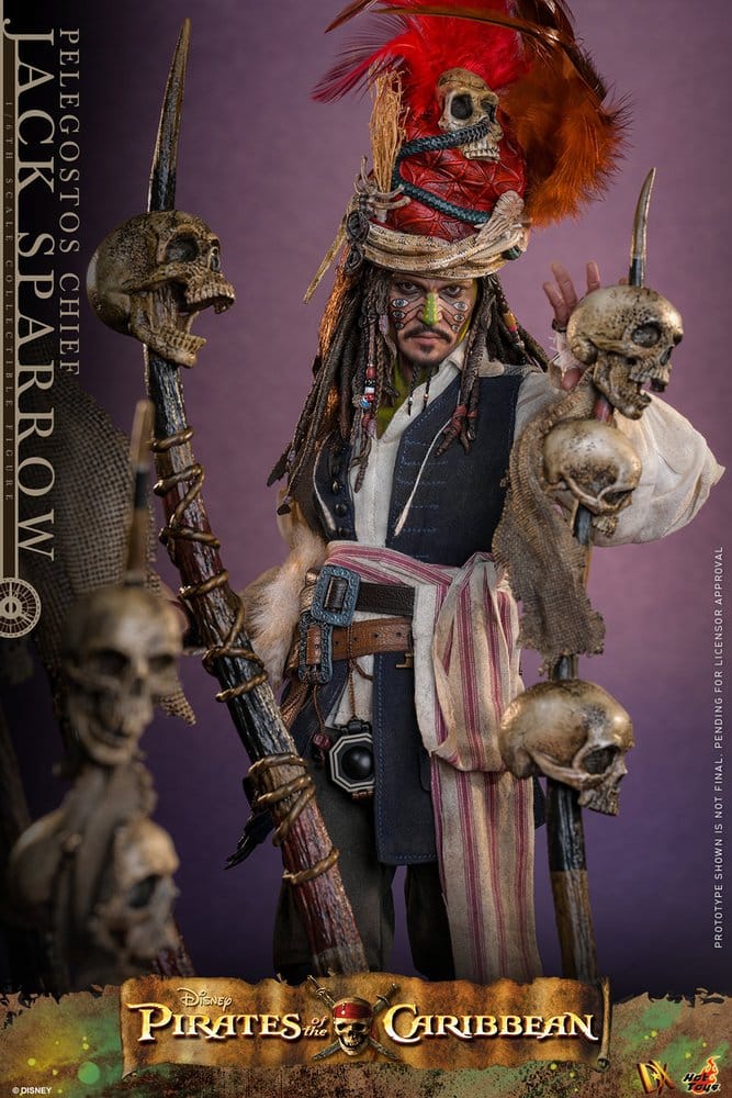 Pirates of the Caribbean - Fluch der Karibik 2 DX Actionfigur 1/6 Pelegostos Chief Jack Sparrow 30 cm  - Preorder - ETA: 28.12.2026