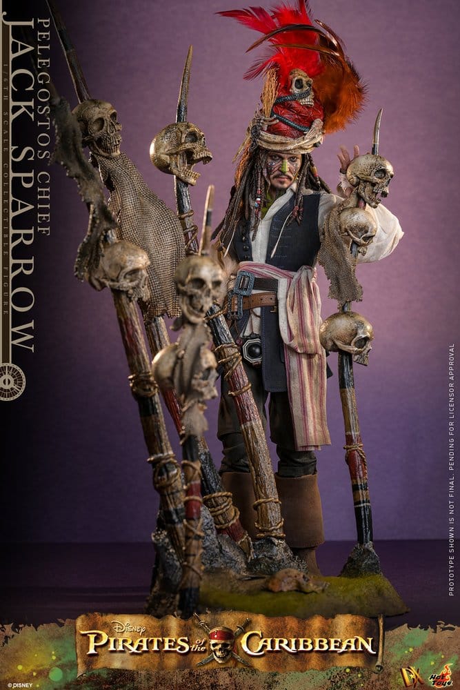 Pirates of the Caribbean - Fluch der Karibik 2 DX Actionfigur 1/6 Pelegostos Chief Jack Sparrow 30 cm  - Preorder - ETA: 28.12.2026