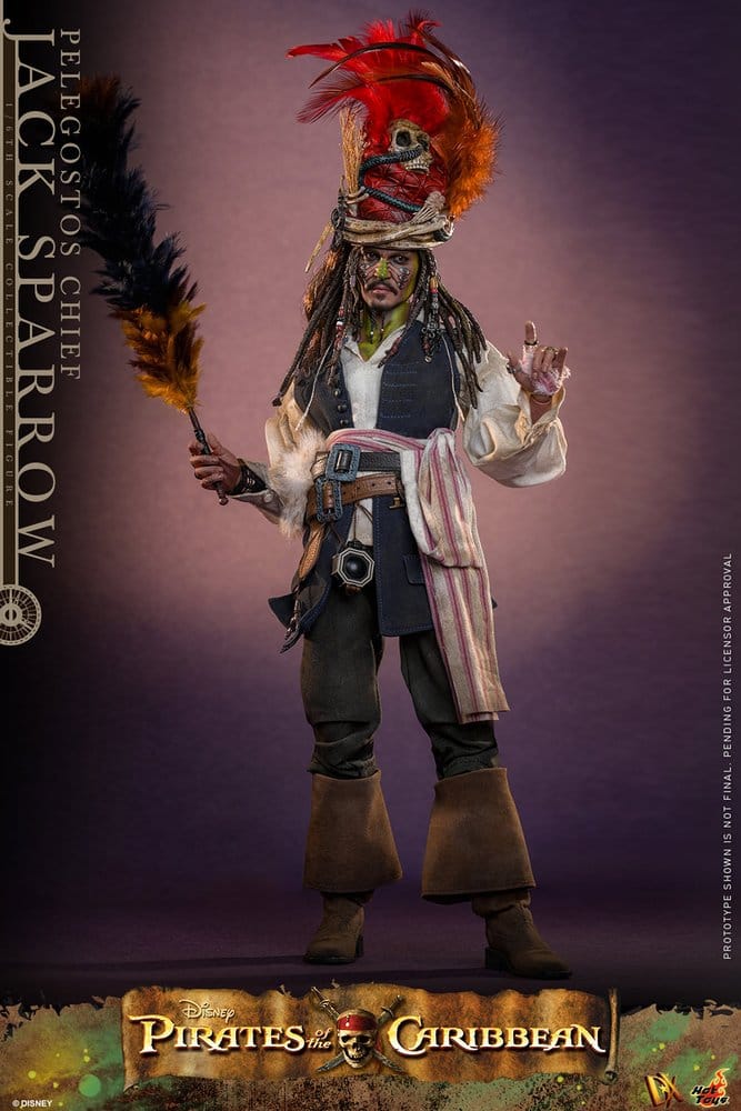 Pirates of the Caribbean - Fluch der Karibik 2 DX Actionfigur 1/6 Pelegostos Chief Jack Sparrow 30 cm  - Preorder - ETA: 28.12.2026