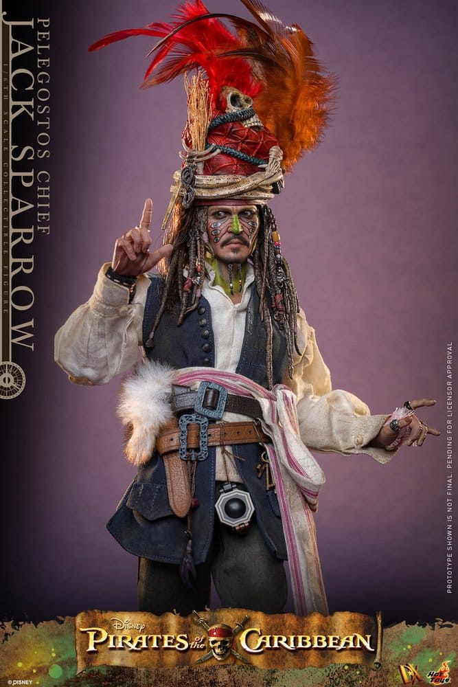 Pirates of the Caribbean - Fluch der Karibik 2 DX Actionfigur 1/6 Pelegostos Chief Jack Sparrow 30 cm  - Preorder - ETA: 28.12.2026
