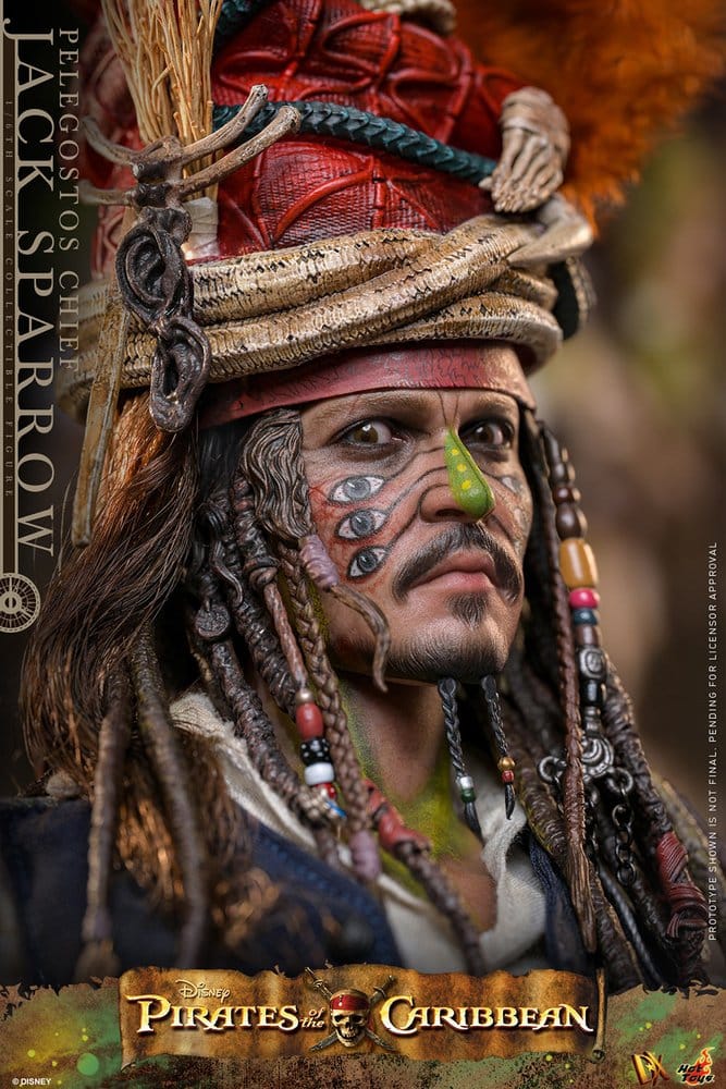 Pirates of the Caribbean - Fluch der Karibik 2 DX Actionfigur 1/6 Pelegostos Chief Jack Sparrow 30 cm  - Preorder - ETA: 28.12.2026