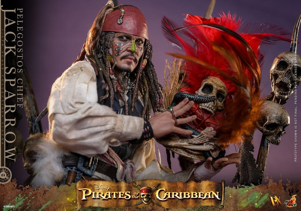 Pirates of the Caribbean - Fluch der Karibik 2 DX Actionfigur 1/6 Pelegostos Chief Jack Sparrow 30 cm  - Preorder - ETA: 28.12.2026