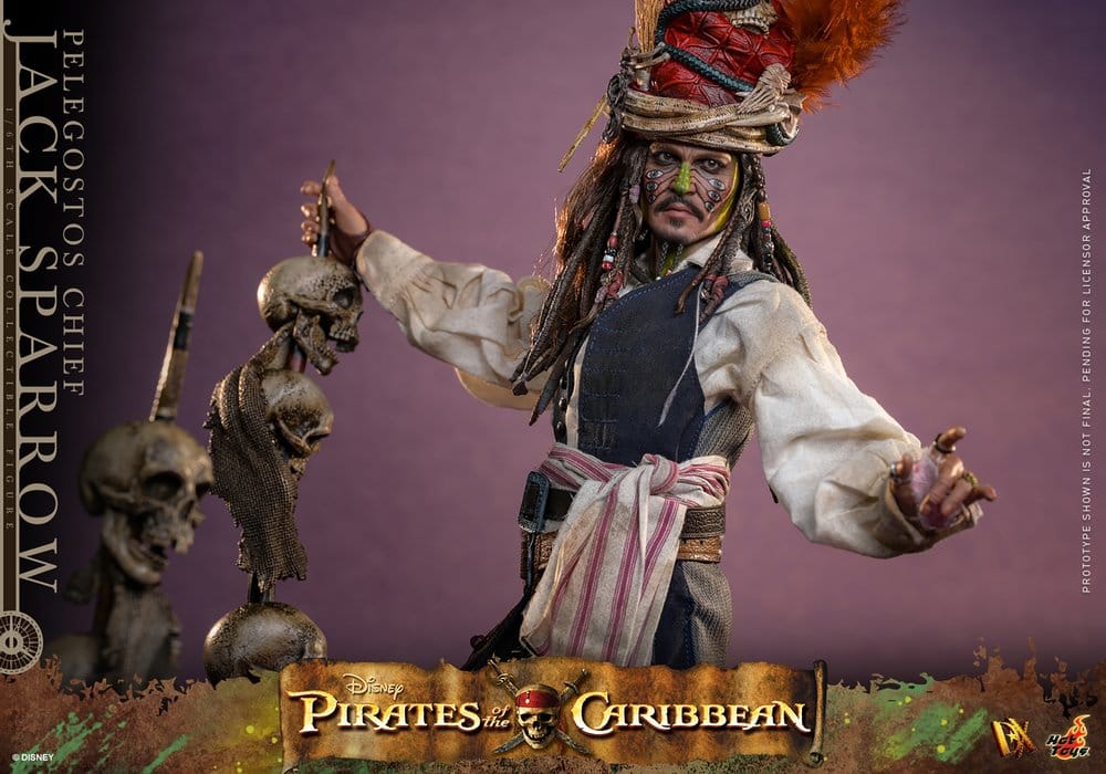 Pirates of the Caribbean - Fluch der Karibik 2 DX Actionfigur 1/6 Pelegostos Chief Jack Sparrow 30 cm  - Preorder - ETA: 28.12.2026