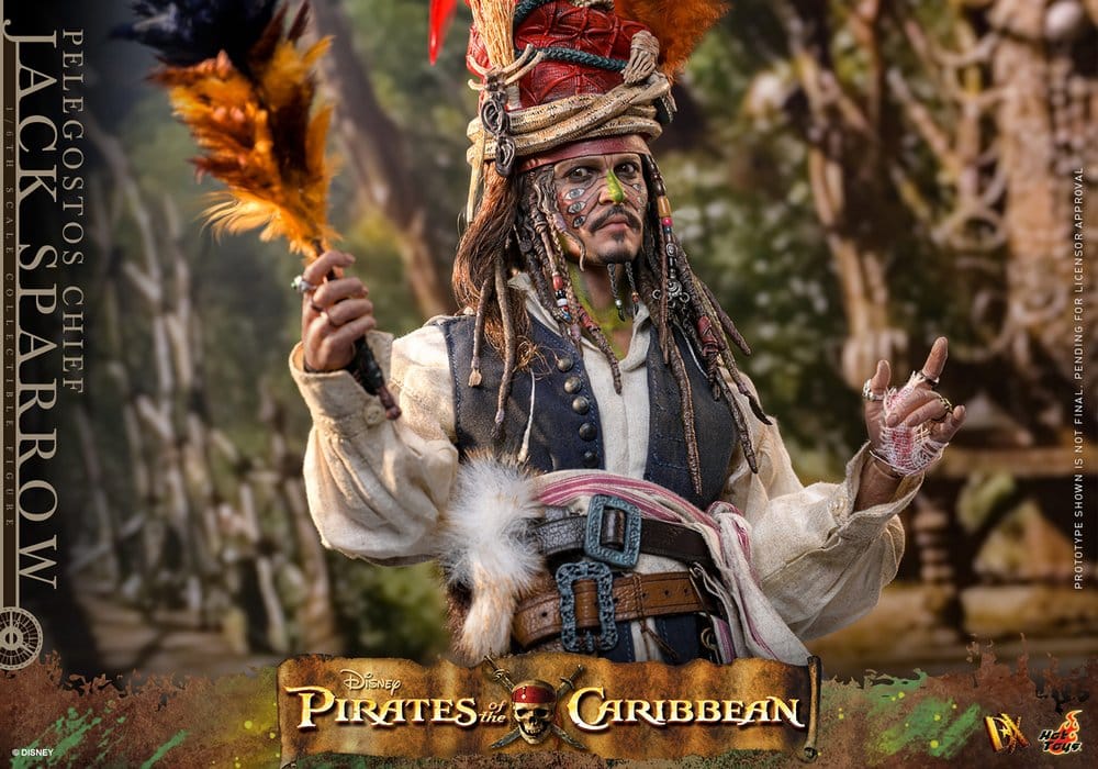 Pirates of the Caribbean - Fluch der Karibik 2 DX Actionfigur 1/6 Pelegostos Chief Jack Sparrow 30 cm  - Preorder - ETA: 28.12.2026