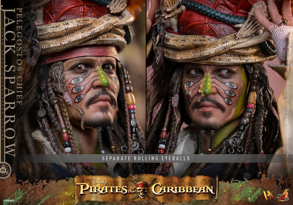 Pirates of the Caribbean - Fluch der Karibik 2 DX Actionfigur 1/6 Pelegostos Chief Jack Sparrow 30 cm  - Preorder - ETA: 28.12.2026