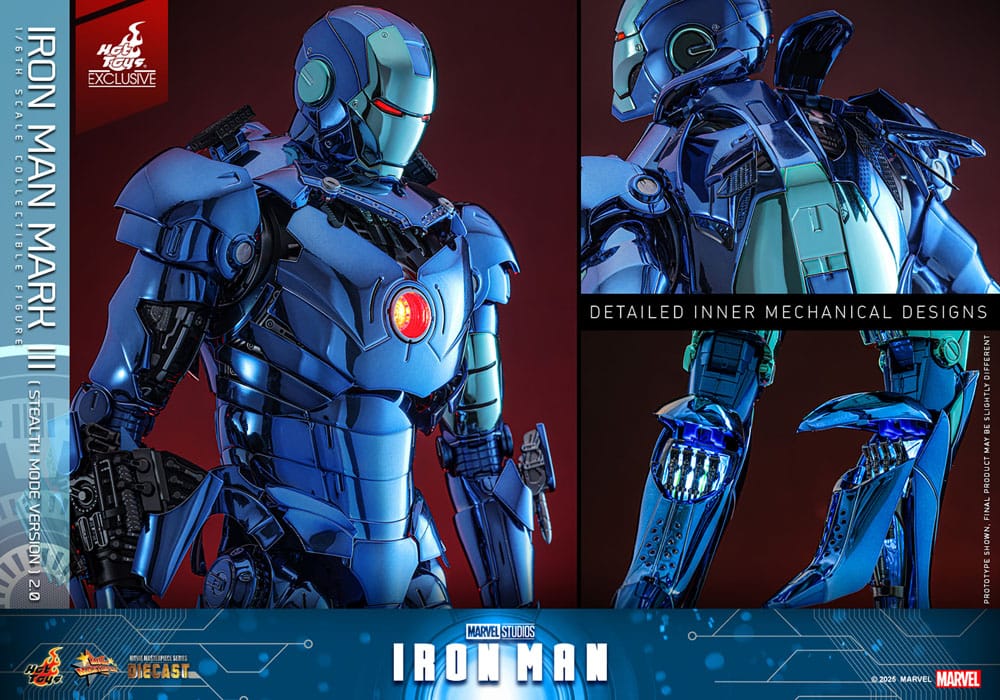 Iron Man Movie Masterpiece Diecast Actionfigur 1/6 Iron Man Mark III (Stealth Mode Ver.) 2.0 Hot Toys Exclusive 33 cm - Preorder - ETA: 18.11.2025