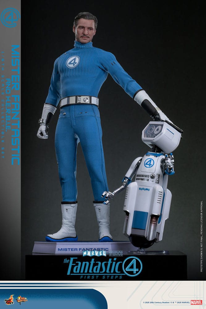 The Fantastic Four: First Steps Movie Masterpiece Actionfiguren 2er-Pack 1/6 Mister Fantastic & H.E.R.B.I.E. 30 cm - Preorder - ETA: 25.11.2026