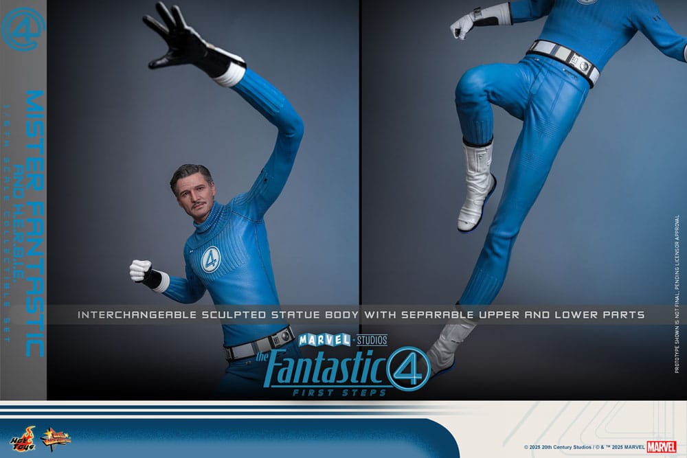 The Fantastic Four: First Steps Movie Masterpiece Actionfiguren 2er-Pack 1/6 Mister Fantastic & H.E.R.B.I.E. 30 cm - Preorder - ETA: 25.11.2026