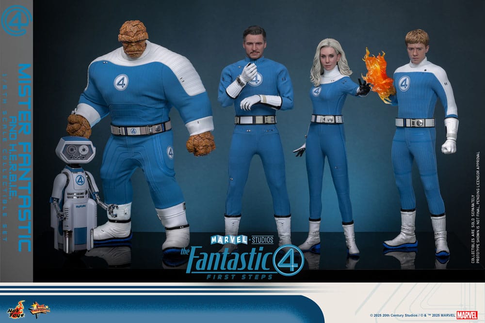 The Fantastic Four: First Steps Movie Masterpiece Actionfiguren 2er-Pack 1/6 Mister Fantastic & H.E.R.B.I.E. 30 cm - Preorder - ETA: 25.11.2026