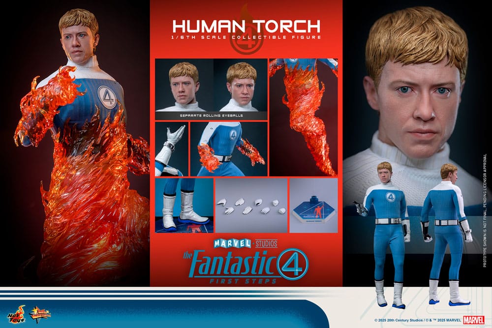 The Fantastic Four: First Steps Movie Masterpiece Actionfigur 1/6 Human Torch 30 cm - Preorder - ETA: 25.11.2026