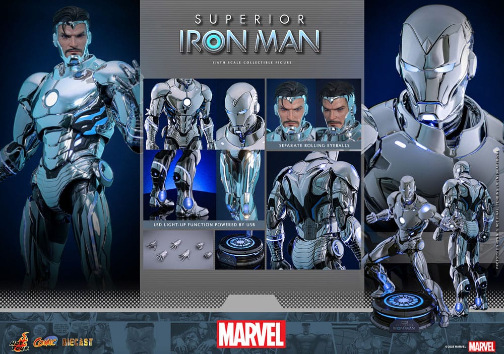 Marvel Comic Diecast Masterpiece Actionfigur 1/6 Superior Iron Man 32 cm - Preorder - ETA: 25.11.2026