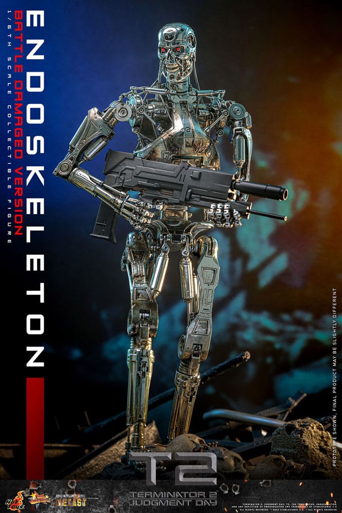 Terminator 2 Movie Masterpiece Die-cast Actionfigur 1/6 Endoskelett (Battle Damaged Version) 31 cm - Preorder - ETA: 25.11.2026
