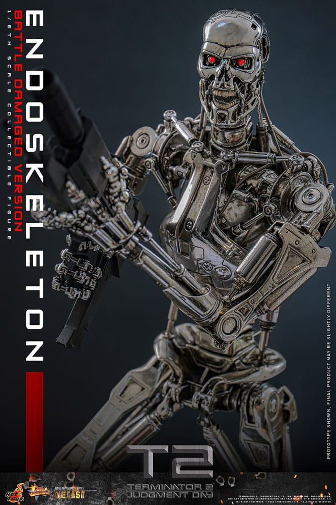 Terminator 2 Movie Masterpiece Die-cast Actionfigur 1/6 Endoskelett (Battle Damaged Version) 31 cm - Preorder - ETA: 25.11.2026