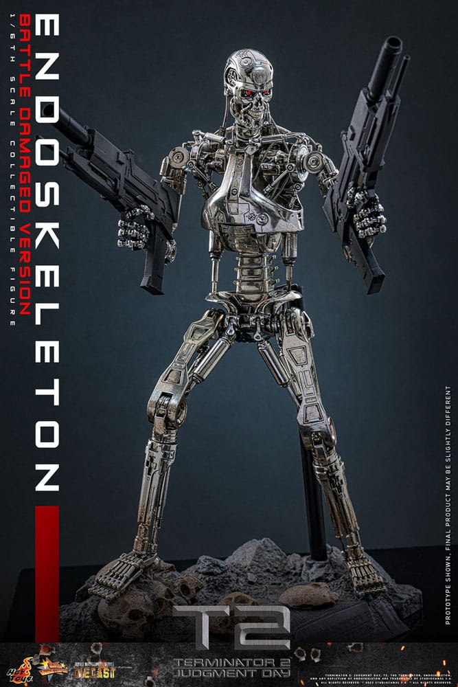 Terminator 2 Movie Masterpiece Die-cast Actionfigur 1/6 Endoskelett (Battle Damaged Version) 31 cm - Preorder - ETA: 25.11.2026