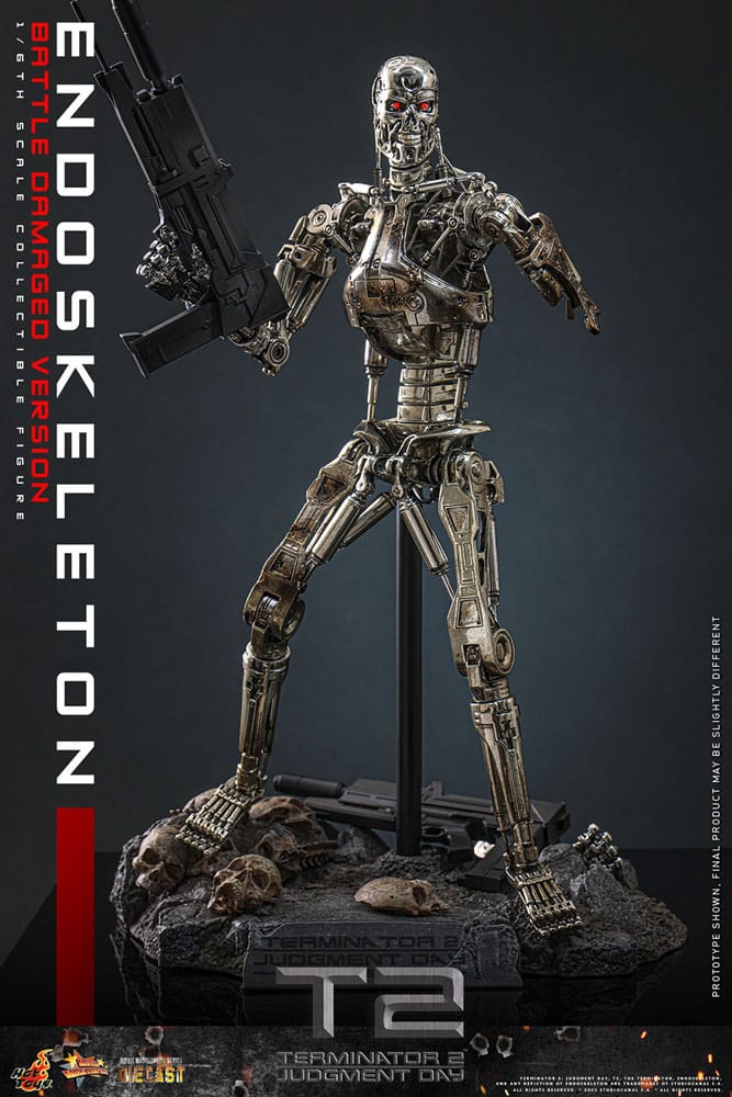 Terminator 2 Movie Masterpiece Die-cast Actionfigur 1/6 Endoskelett (Battle Damaged Version) 31 cm - Preorder - ETA: 25.11.2026