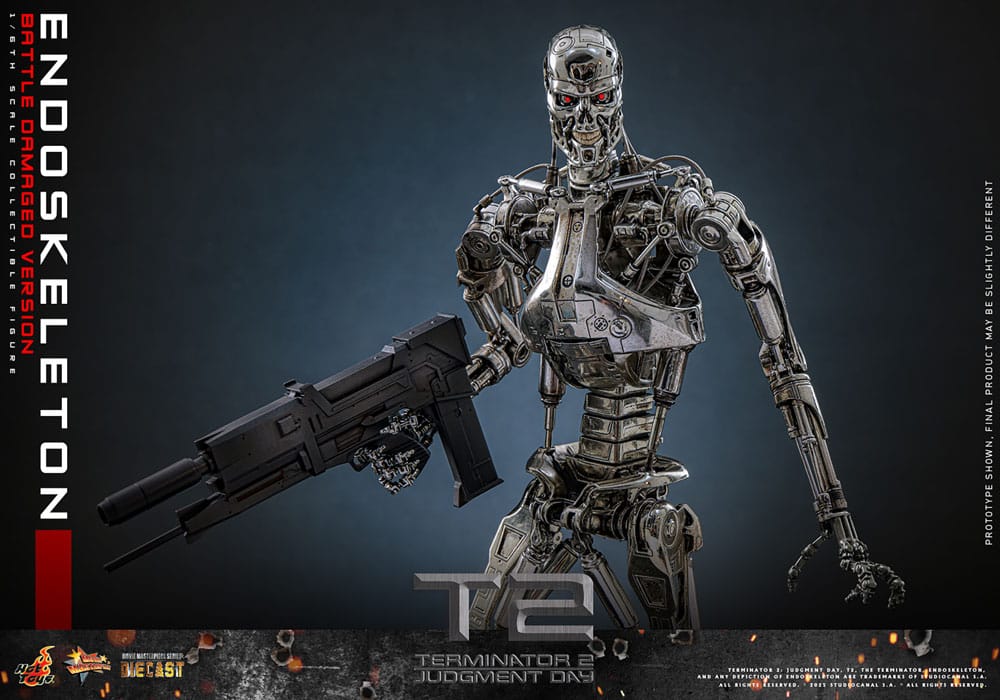 Terminator 2 Movie Masterpiece Die-cast Actionfigur 1/6 Endoskelett (Battle Damaged Version) 31 cm - Preorder - ETA: 25.11.2026