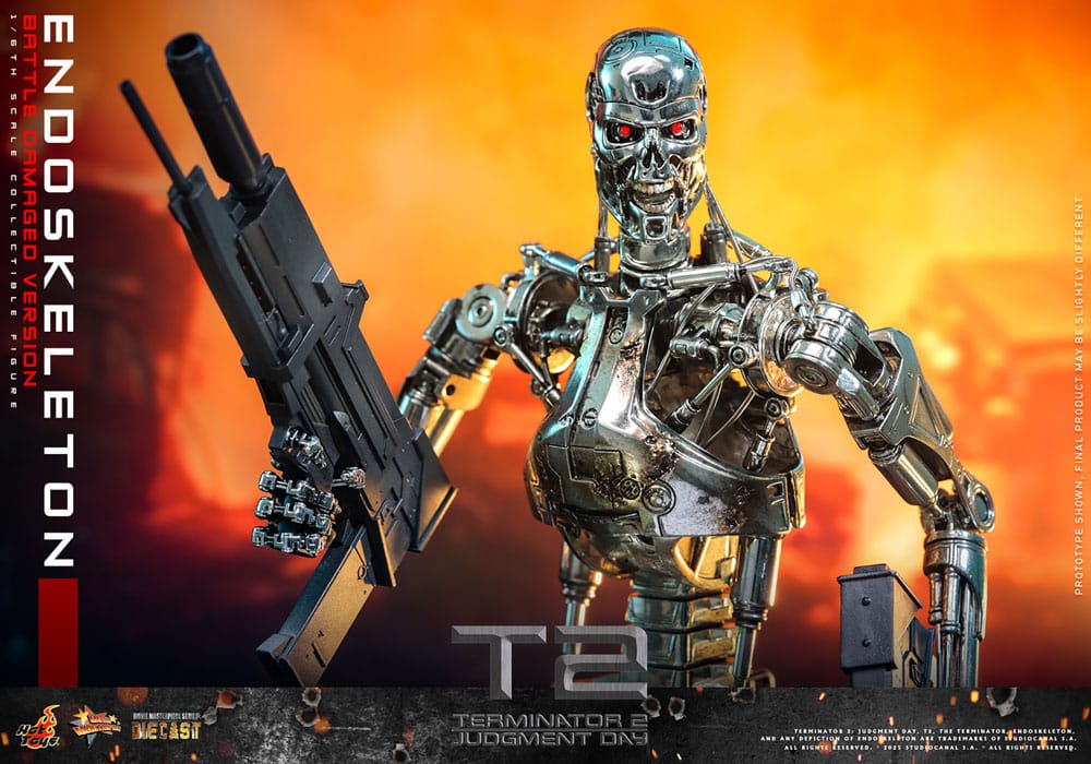 Terminator 2 Movie Masterpiece Die-cast Actionfigur 1/6 Endoskelett (Battle Damaged Version) 31 cm - Preorder - ETA: 25.11.2026
