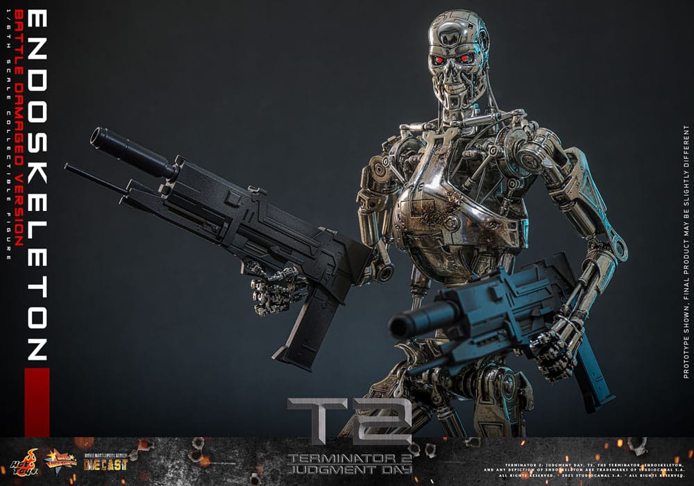 Terminator 2 Movie Masterpiece Die-cast Actionfigur 1/6 Endoskelett (Battle Damaged Version) 31 cm - Preorder - ETA: 25.11.2026
