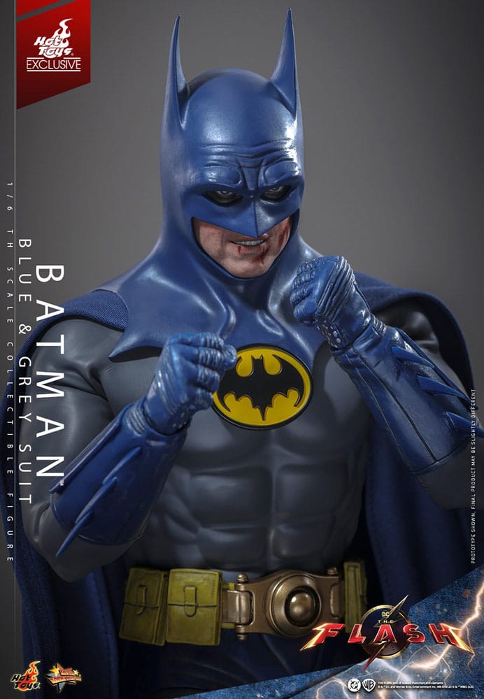 The Flash Movie Masterpiece Actionfigur 1/6 Batman (Blue & Grey Suit) Limited Edition Hot Toys Exclusive 30 cm - Versand: 7 Tage nach Bestellung