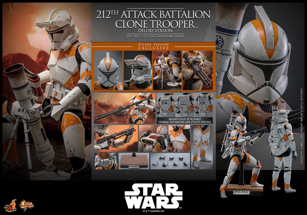 Star Wars: The Clone Wars Actionfigur 1/6 212th Attack Battalion Clone Trooper Deluxe Version 30 cm - Preorder - ETA: 25.02.2027