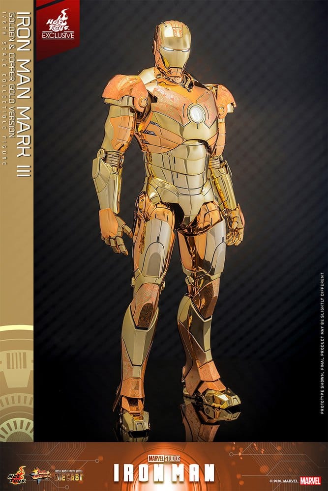 Iron Man Movie Masterpiece Diecast Actionfigur 1/6 Iron Man Mark III (Golden & Copper Gold Version) Hot Toys Exclusive 33 cm - Preorder - ETA: 22.11.2026