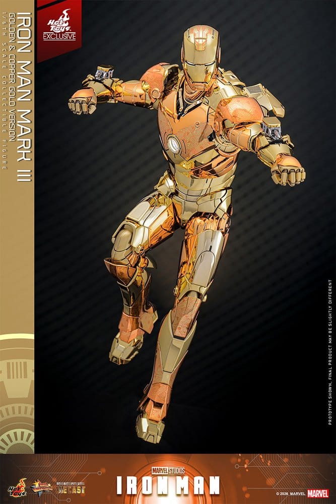 Iron Man Movie Masterpiece Diecast Actionfigur 1/6 Iron Man Mark III (Golden & Copper Gold Version) Hot Toys Exclusive 33 cm - Preorder - ETA: 22.11.2026