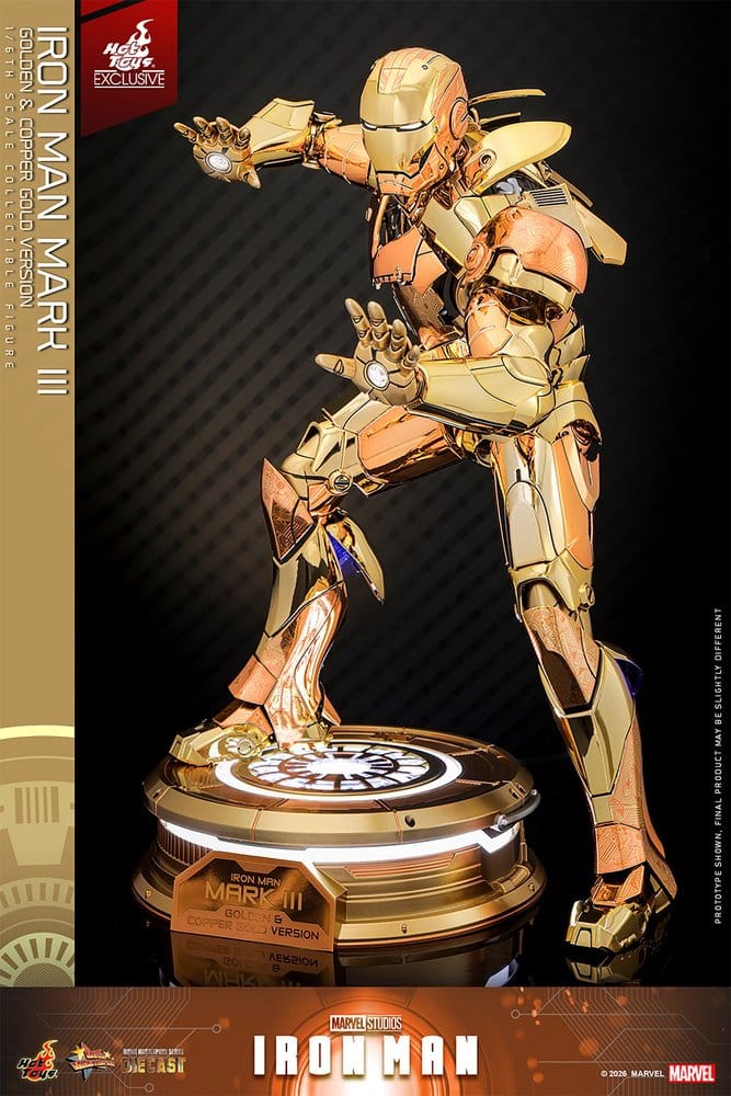 Iron Man Movie Masterpiece Diecast Actionfigur 1/6 Iron Man Mark III (Golden & Copper Gold Version) Hot Toys Exclusive 33 cm - Preorder - ETA: 22.11.2026