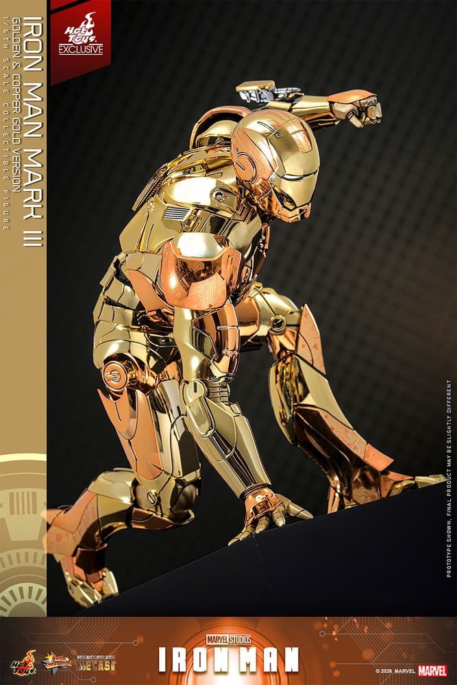 Iron Man Movie Masterpiece Diecast Actionfigur 1/6 Iron Man Mark III (Golden & Copper Gold Version) Hot Toys Exclusive 33 cm - Preorder - ETA: 22.11.2026