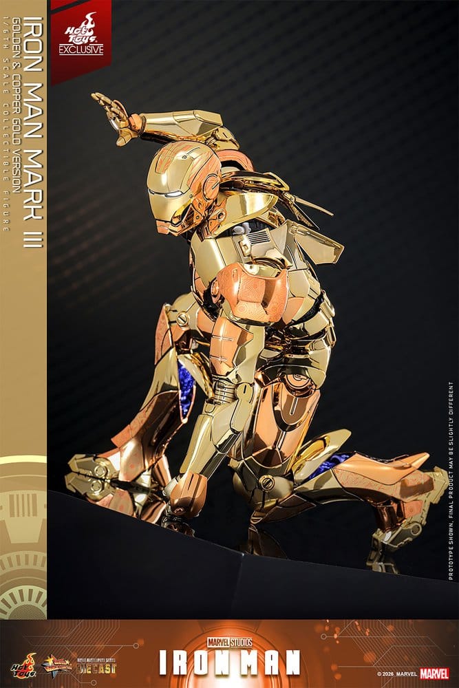 Iron Man Movie Masterpiece Diecast Actionfigur 1/6 Iron Man Mark III (Golden & Copper Gold Version) Hot Toys Exclusive 33 cm - Preorder - ETA: 22.11.2026