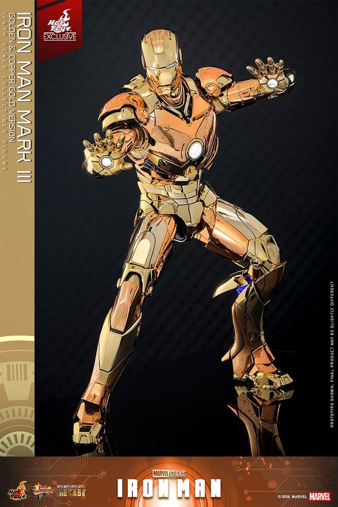 Iron Man Movie Masterpiece Diecast Actionfigur 1/6 Iron Man Mark III (Golden & Copper Gold Version) Hot Toys Exclusive 33 cm - Preorder - ETA: 22.11.2026
